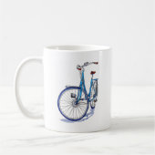 Blaues Fahrradzeichnen Kaffeetasse (Links)