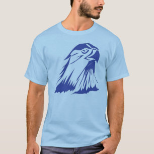 Blaues Falkebild T-Shirt