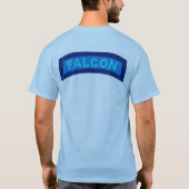 Blaues Falkebild T-Shirt (Rückseite)