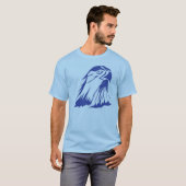 Blaues Falkebild T-Shirt (Vorne ganz)