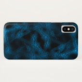 Blaues Fantasiemuster Case-Mate iPhone Hülle (Rückseite (Horizontal))