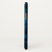 Blaues Fantasiemuster Case-Mate iPhone Hülle (Hinten/Rechts)