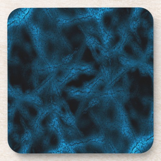 Blaues Fantasiemuster Untersetzer (Vorderseite)