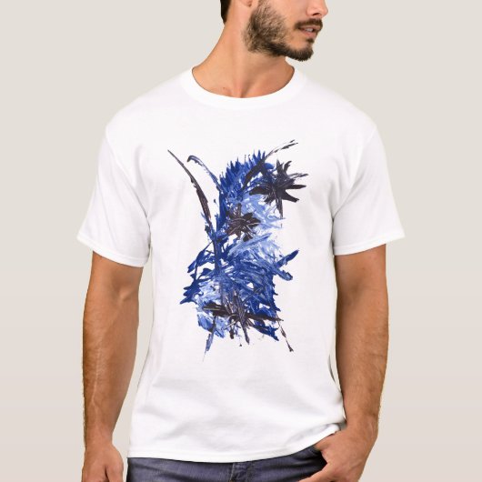 BLAUES FARBEN-SPRITZERt-stück T-Shirt (Vorderseite)
