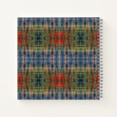 Blaues FarbMix Gefärbte Krawatte Muster Notizblock (Rückseite)