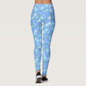 Blaues Farbspektrum von Meerjungfrau Leggings (Rückseite)
