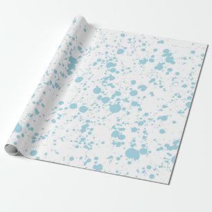 Blaues Farbspritzer-Muster Geschenkpapier