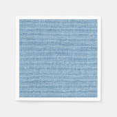 Blaues Faux-Linene-Gewebe Elegant  Serviette (Vorderseite)