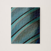 Blaues Feder Muster Puzzle (Vertikal)