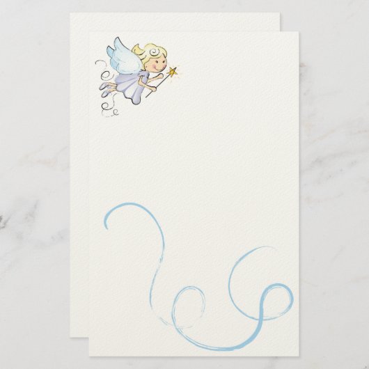 Blaues feenhaftes stationäres briefpapier (Vorne/Hinten)