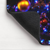 Blaues Feiertags-Glühen Mousepad (Ecke)