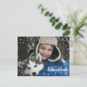 Blaues Feiertagspostkarte (Stehend Vorderseite)