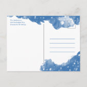 Blaues Feiertagspostkarte (Rückseite)