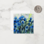 "Blaues Feld der Blume Mitteilungskarte (Vorderseite/Rückseite Beispiel)