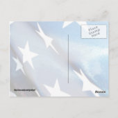 Blaues Feld Postkarte (Rückseite)