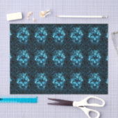 Blaues Fell-Schädel-Gewebe Seidenpapier (Handwerk)