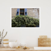 Blaues Fenster Poster (Küche)