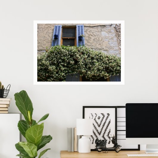 Blaues Fenster Poster (Heimbüro)