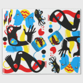 Blaues Fernsehen Geschenkpapier (Flach)
