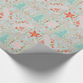 Blaues festes Hübsches Weihnachtsgeschenkpapier Geschenkpapier (Ecke)