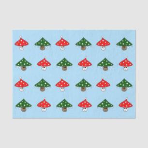 Blaues festes Mushroom-Tissue Seidenpapier