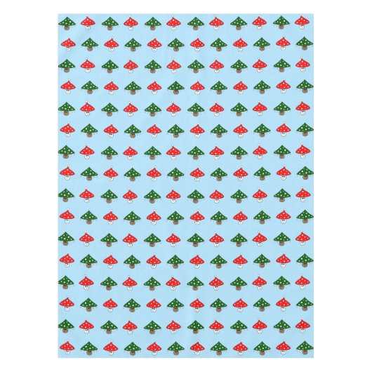 Blaues festes Pilztablett Tischdecke (Vorderseite)