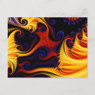 Blaues Feuer 1 Postkarte