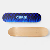 Blaues Feuer Chris-Skateboards und Flammenentwurf Skateboard (Horizontal)