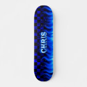 Blaues Feuer Chris-Skateboards und Flammenentwurf Skateboard (Vorne)