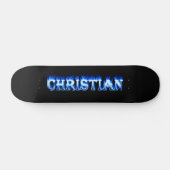 Blaues Feuer des christlichen Skateboard und (Horizontal)