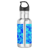 Blaues Feuer Edelstahlflasche (Rückseite)