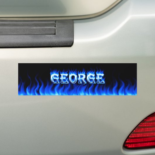 Blaues Feuer Georges und Autoaufkleber (Auf Auto)