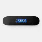 Blaues Feuer Jesus-Skateboards und Flammenentwurf Skateboard (Horizontal)