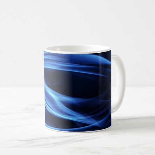 Blaues Feuer Kaffeetasse (VorderseiteRechts)