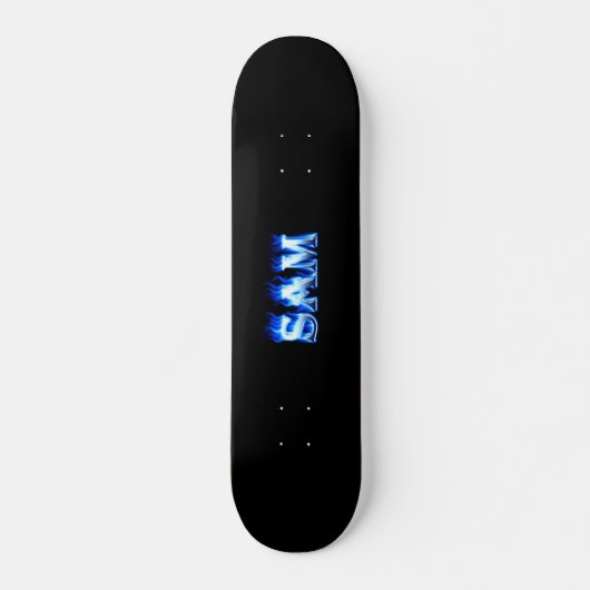 Blaues Feuer Sam-Skateboards und Flammenentwurf Skateboard (Vorne)