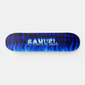 Blaues Feuer Samuel-Skateboards und Flammenentwurf Skateboard (Horizontal)