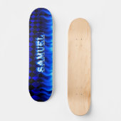 Blaues Feuer Samuel-Skateboards und Flammenentwurf Skateboard (Vorderseite)