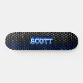 Blaues Feuer Scott-Skateboards und Flammenentwurf Skateboard (Horizontal)