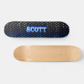 Blaues Feuer Scott-Skateboards und Flammenentwurf Skateboard (Horizontal)