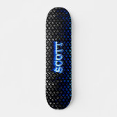 Blaues Feuer Scott-Skateboards und Flammenentwurf Skateboard (Vorne)