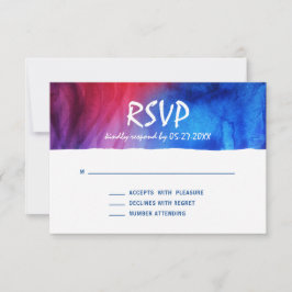 Blaues Feuer | Star von David Bar Mitzvah RSVP Karte