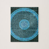 Blaues Feuer-tibetanische Mandala-Kunst (Türkis u. Puzzle (Vertikal)