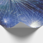 blaues Feuerwerkpapier Geschenkpapier (Ecke)