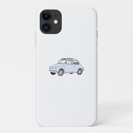 Blaues Fiat 500 Topolino Case-Mate iPhone Hülle (Rückseite)