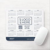 Blaues Firmenlogo 2027 Kalender Mauspad (Mit Mouse)