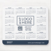 Blaues Firmenlogo 2027 Kalender Mauspad (Vorne)