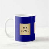 blaues Firmenlogo Kaffeetasse (Links)