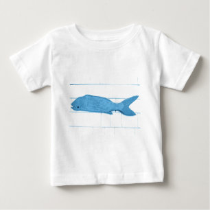 Blaues Fisch Baby T-shirt