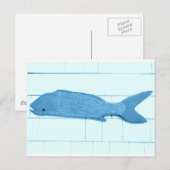 Blaues Fisch Postkarte (Vorne/Hinten)