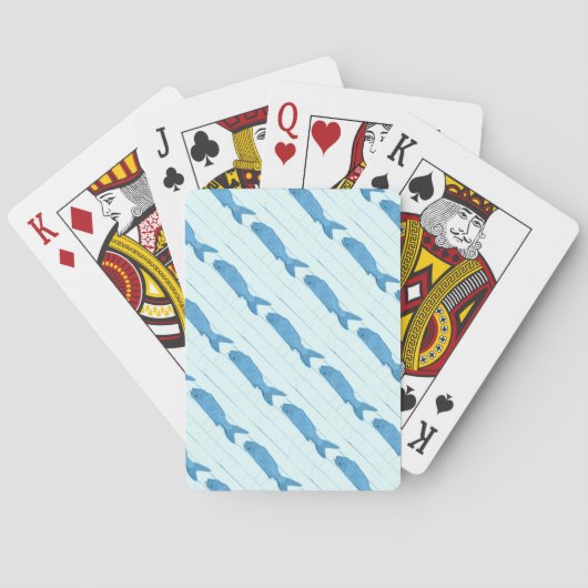 Blaues Fisch Spielkarten (Rückseite)